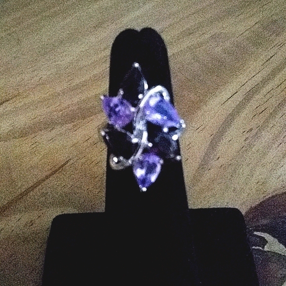 925 and Amethyst Set Pendant / Ring - Picture 3 of 5